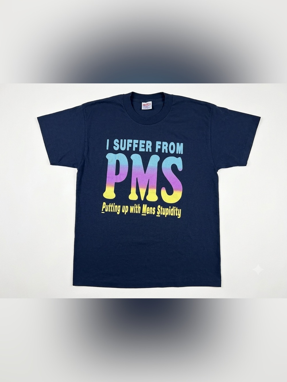 Vintage Suffer PMS Putting Up With Mens Stupidity T Shirt‎ XL Tee Jays USA Made